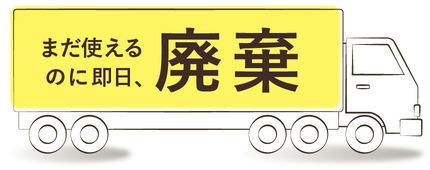 まだ使えるのに即日、廃棄